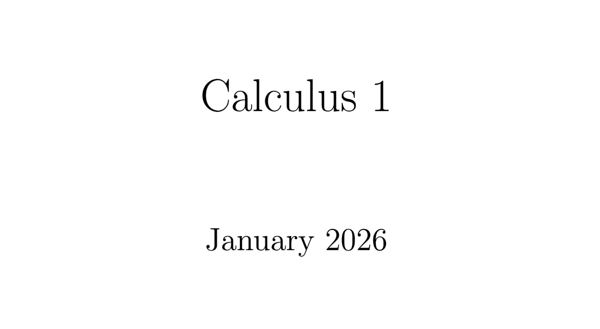 Calculus 1
