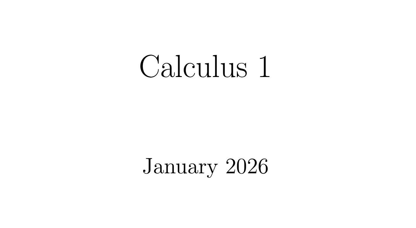 Calculus 1